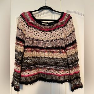 Anthropologies sweater - festive sparkly.